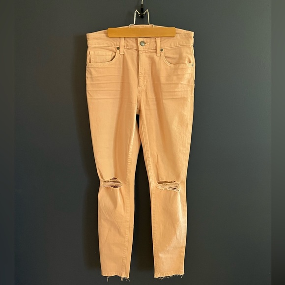 JOE’S Jeans Pale Pink Distressed Flawless Icon Midrise Skinny Jeans Size 26” - Picture 3 of 8